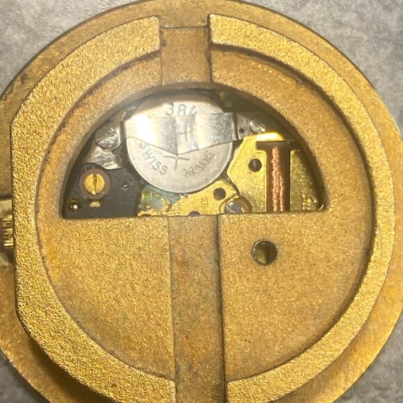 Halcyon Days Enamels Pedestal World Terrestrial Globe Miniture Desk Clock - Picture 11 of 13